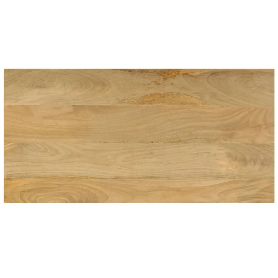Table basse 100x50x35 cm Bois de manguier solide et acier - 4