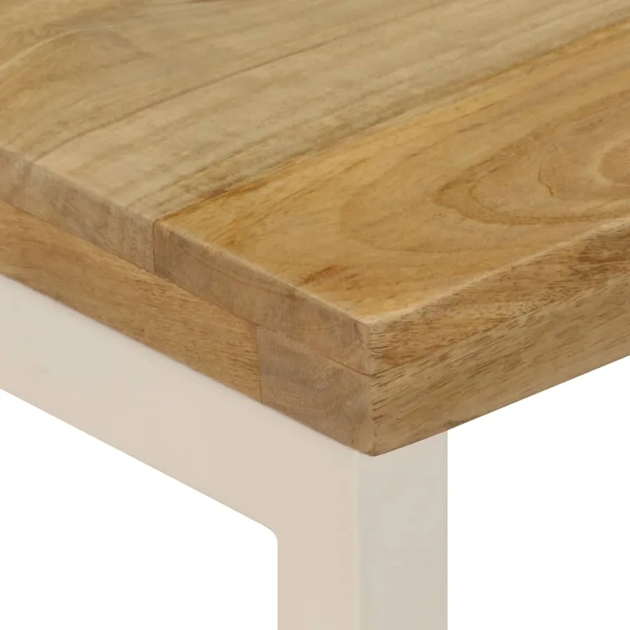 Table basse 100x50x35 cm Bois de manguier solide et acier - 6
