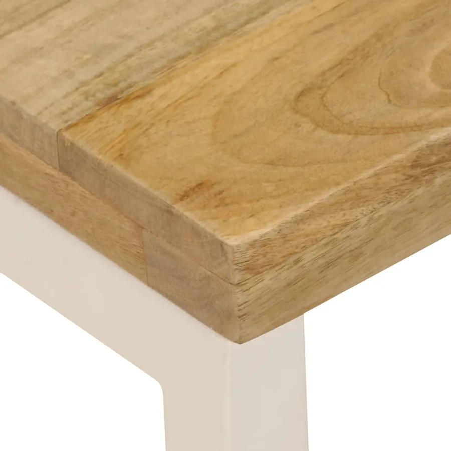 Table basse 100x50x35 cm Bois de manguier solide et acier - 7