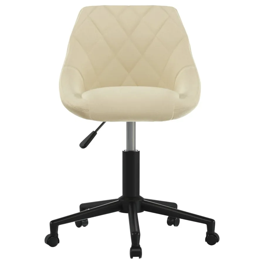 Chaise pivotante de salle à manger Crème Velours - 2