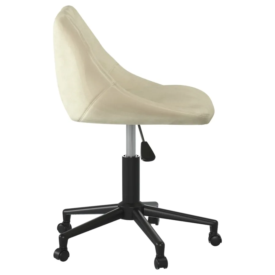 Chaise pivotante de salle à manger Crème Velours - 3