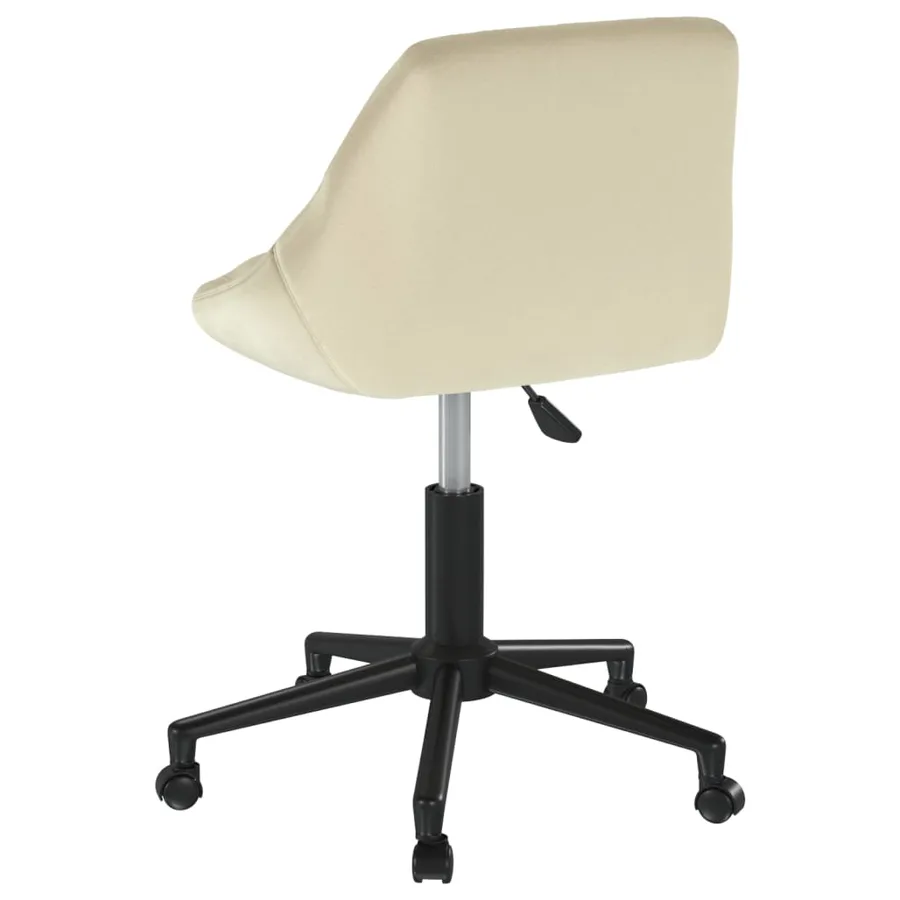 Chaise pivotante de salle à manger Crème Velours - 4