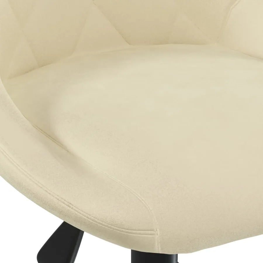 Chaise pivotante de salle à manger Crème Velours - 6