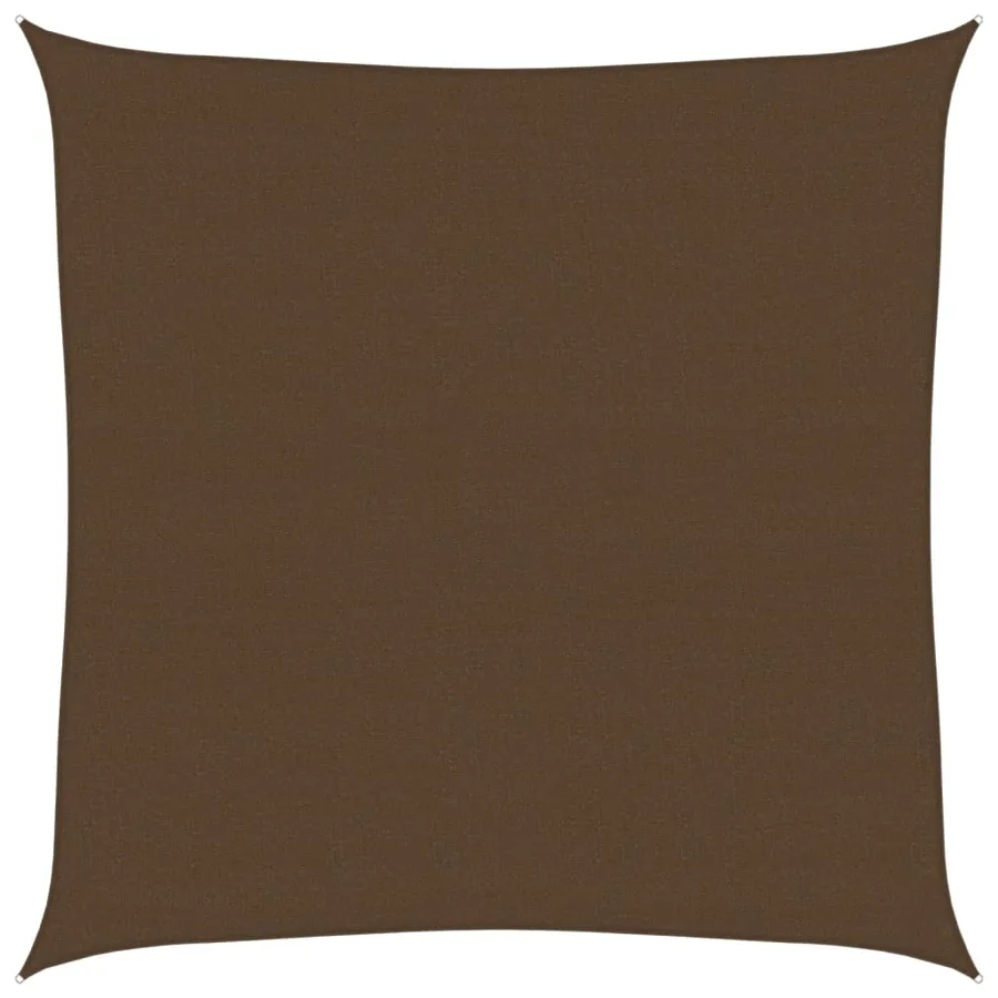 Voile d'ombrage 160 g/m² Marron 4x4 m PEHD - 2