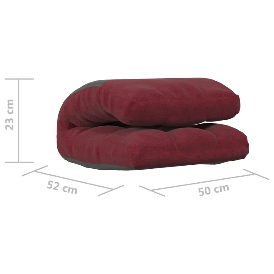 Chaise pliable de sol Rouge bordeaux Tissu - 9