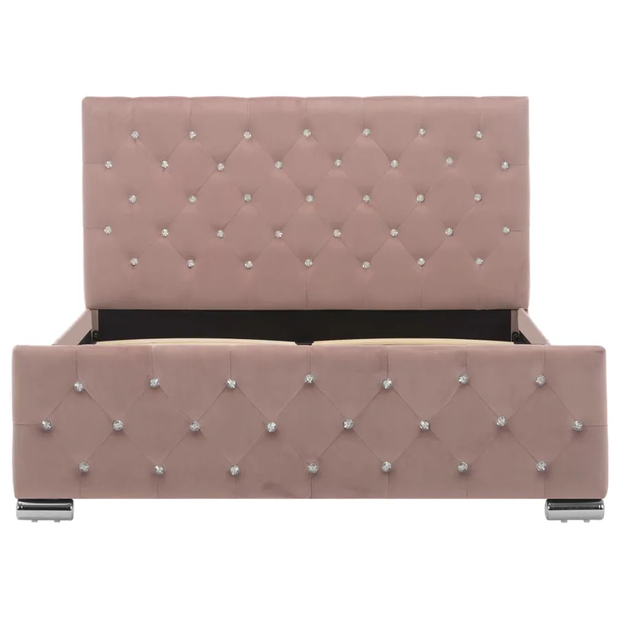 Cadre de lit sans matelas Rose Velours 120x200 cm - 4