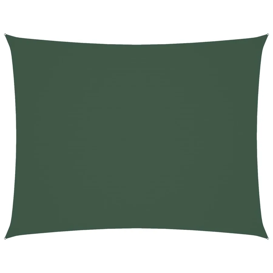 Voile de parasol tissu oxford rectangulaire 6x8 m vert foncé - 2