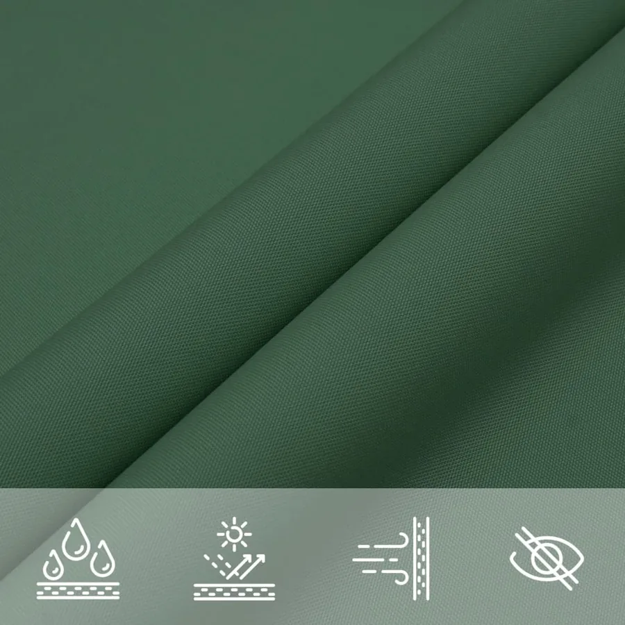 Voile de parasol tissu oxford rectangulaire 6x8 m vert foncé - 5