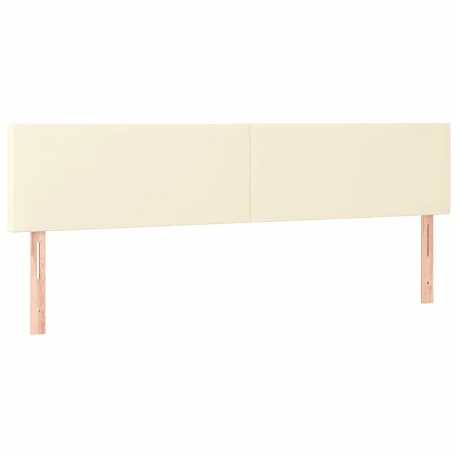 Sommier à lattes de lit avec matelas et LED Crème 160x200 cm - 7