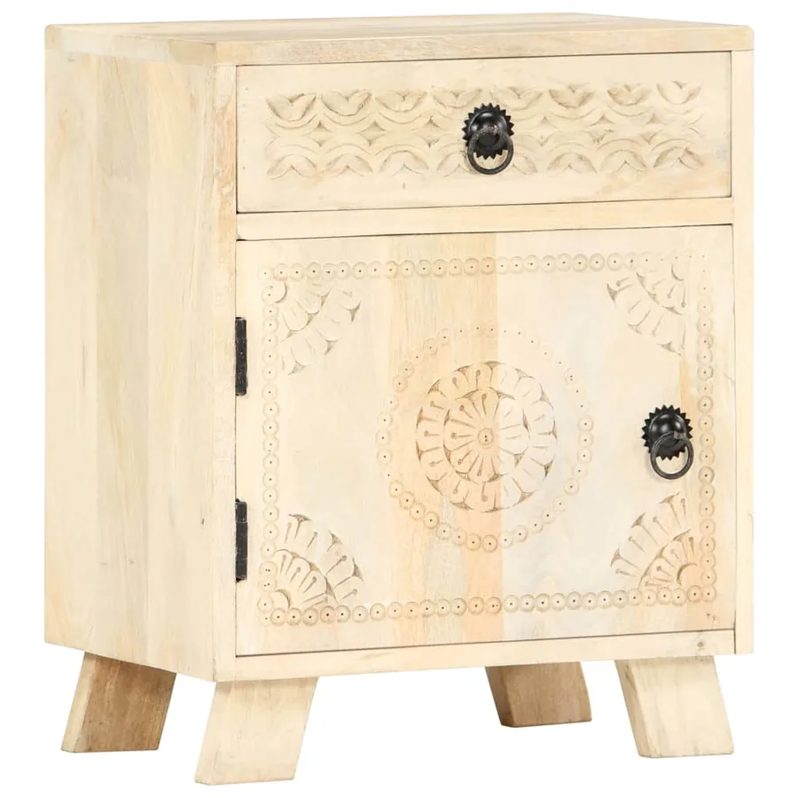 Table de chevet 40x30x50 cm Bois de manguier massif