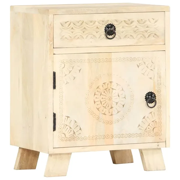 Table de chevet 40x30x50 cm Bois de manguier massif