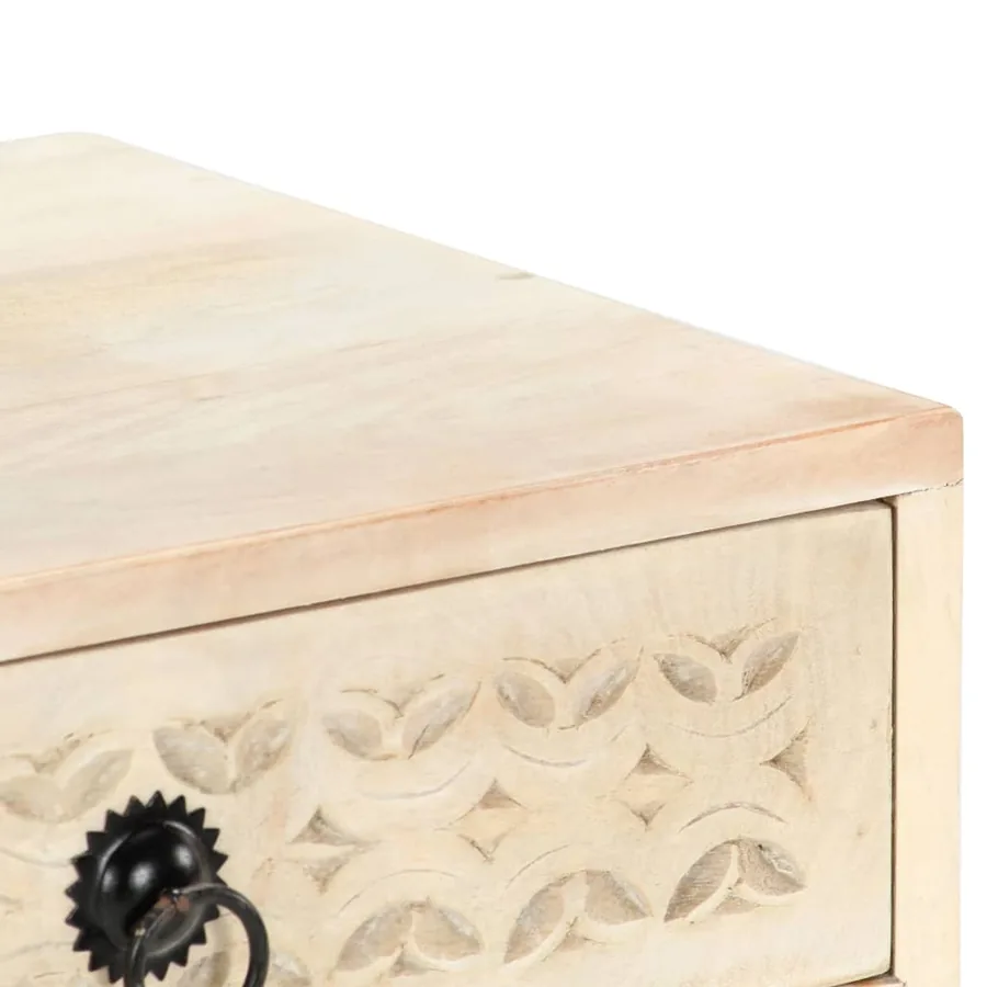 Table de chevet 40x30x50 cm Bois de manguier massif - 9