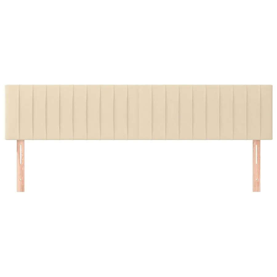 Têtes de lit Crème 160x5x78/88 cm Tissu - 3