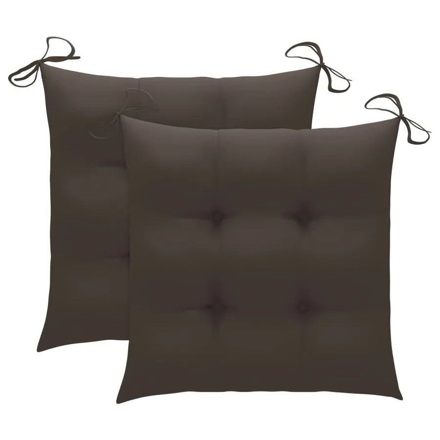 Chaises pliables d'extérieur lot de 2 et coussins Bois d'acacia - 8