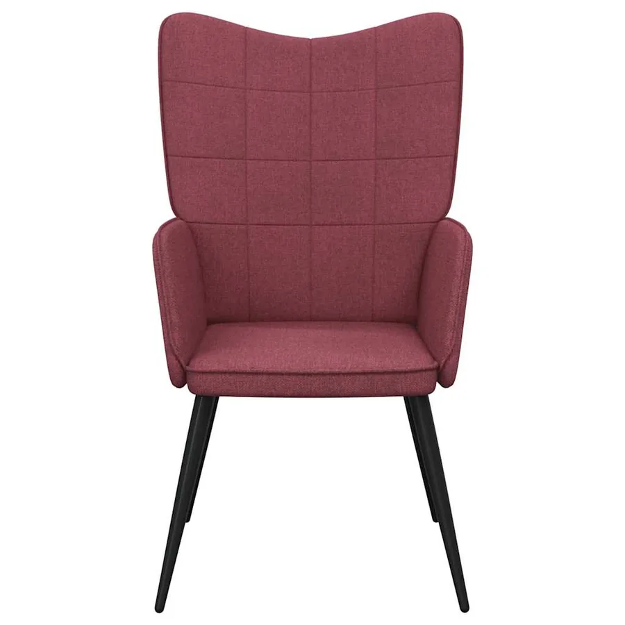 Chaise de relaxation Rouge bordeaux Tissu - 4