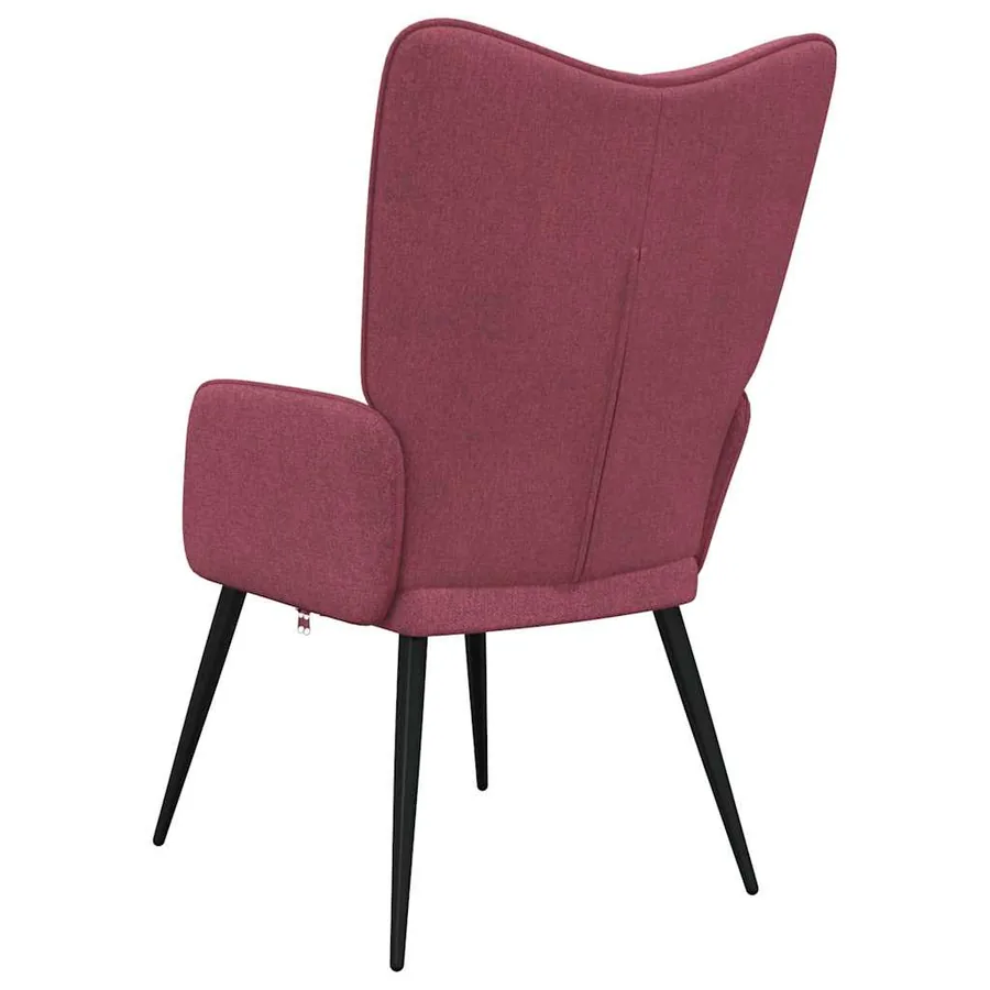 Chaise de relaxation Rouge bordeaux Tissu - 6