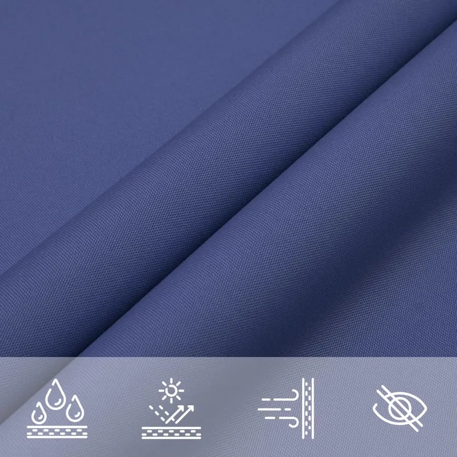 Voile de parasol tissu oxford triangulaire 3,6x3,6x3,6 m bleu - 8