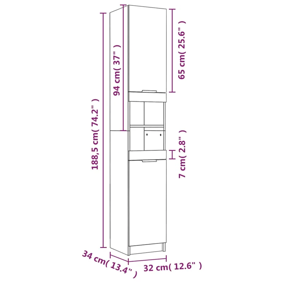 Meubles de salle de bain 4 pcs Blanc Bois d'ingénierie - 10
