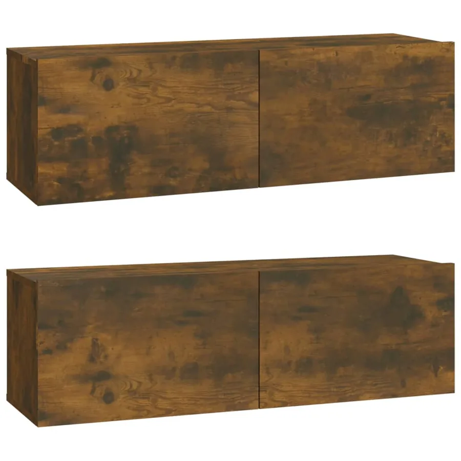 Ensemble de meubles TV 4 pcs Chêne fumé Bois d'ingénierie - 5