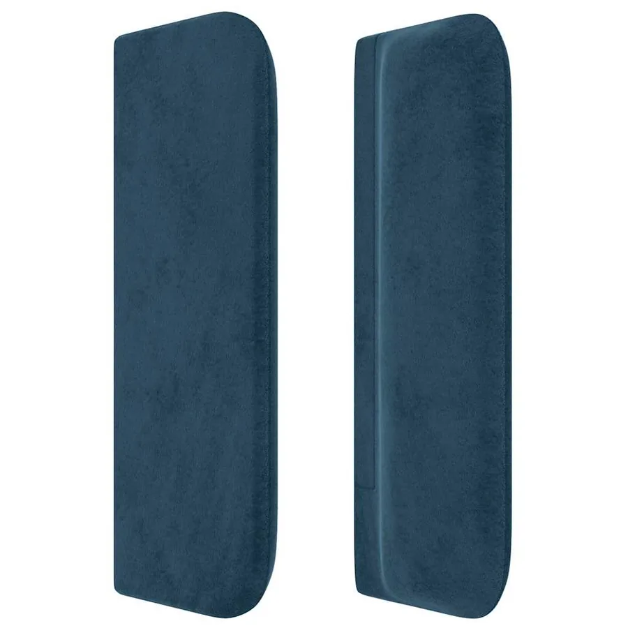 Tête de lit avec oreilles Bleu foncé 163x16x78/88 cm Velours - 4