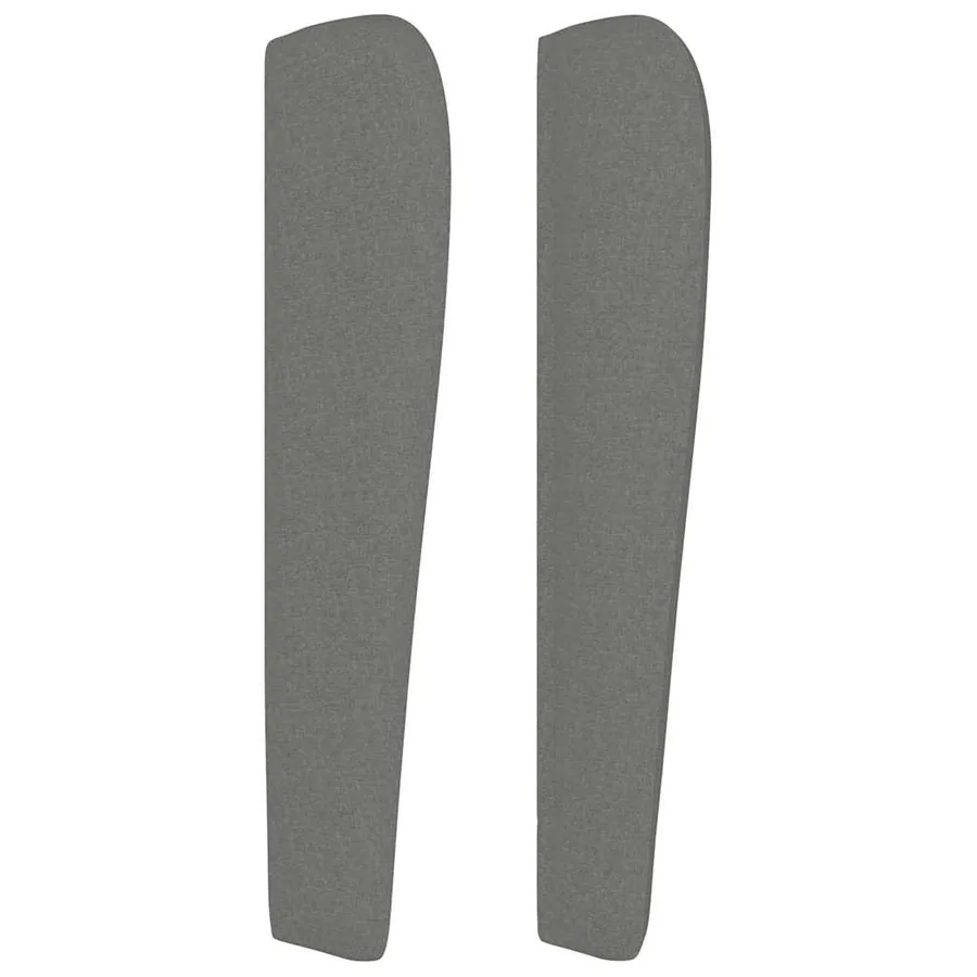 Tête de lit avec oreilles Gris foncé 183x23x118/128 cm Tissu - 4
