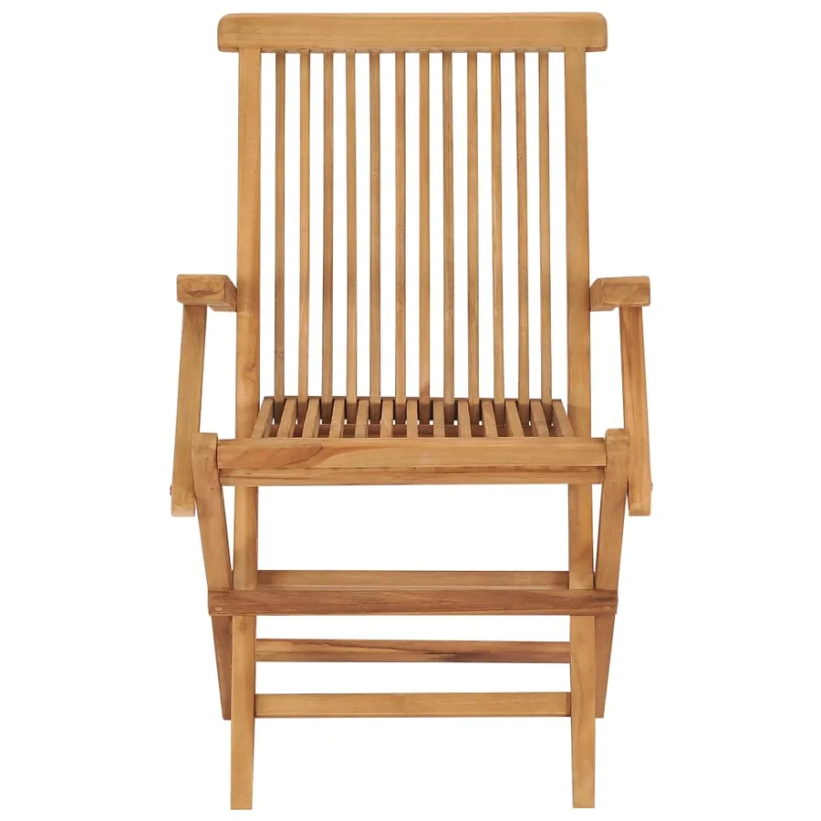 Chaises de jardin avec coussins rouge bordeaux lot de 4 Teck - 10
