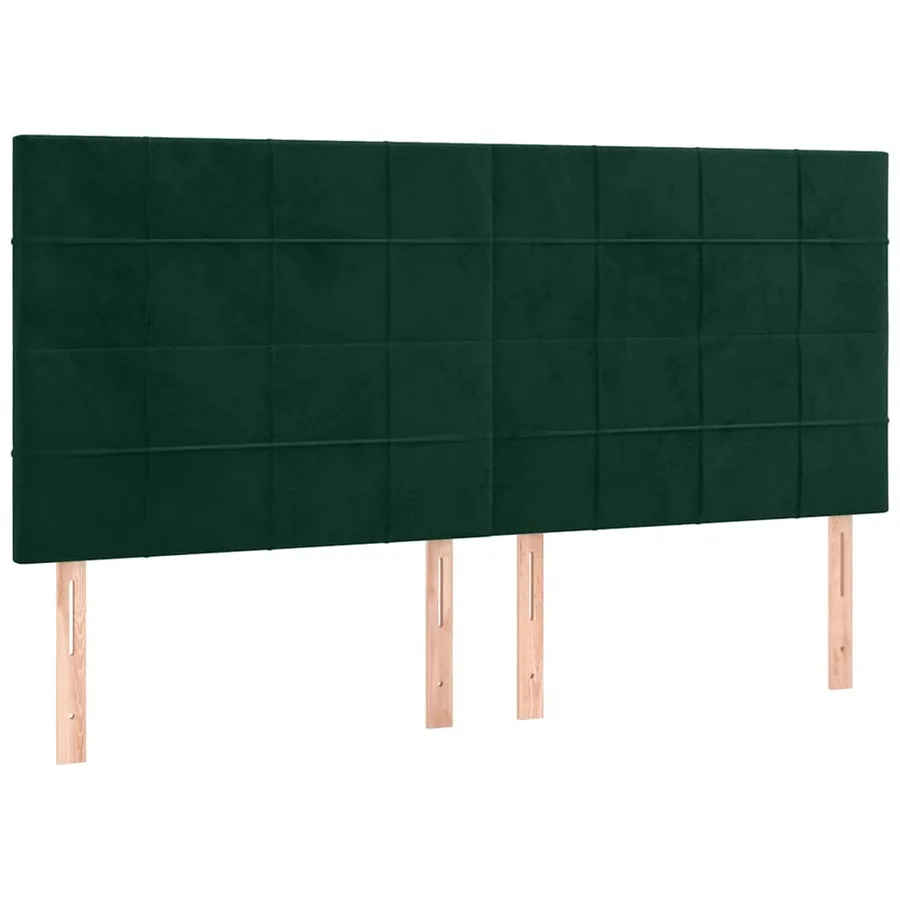 Tête de lit Vert foncé 180x5x118/128 cm Velours - 2