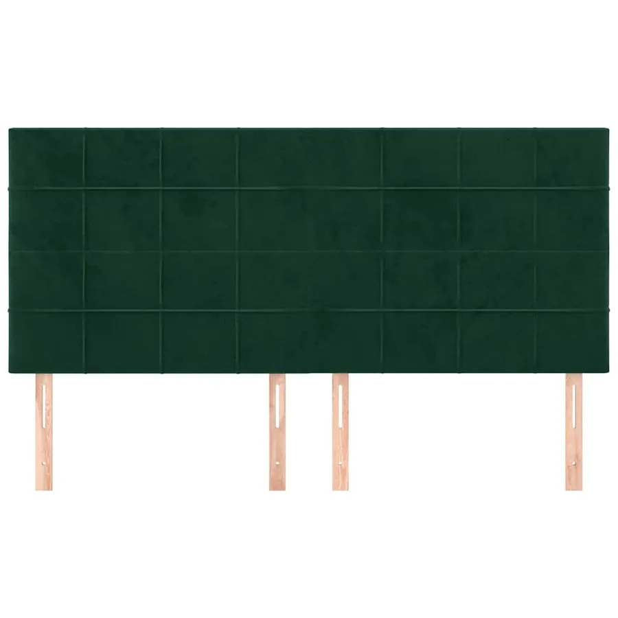 Tête de lit Vert foncé 180x5x118/128 cm Velours - 3