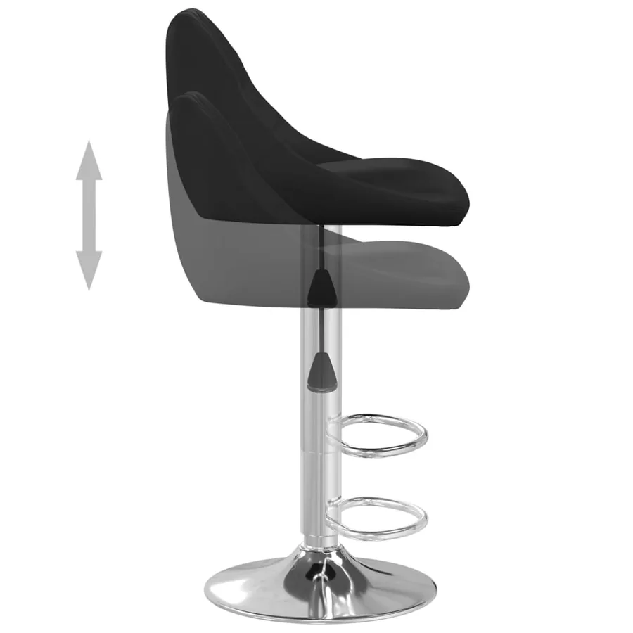 Tabouret de bar Noir Similicuir - 5