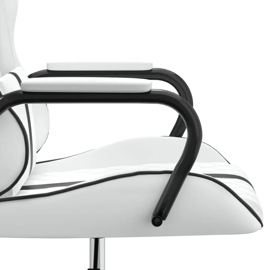 Chaise de jeu Blanc et noir Similicuir - 10
