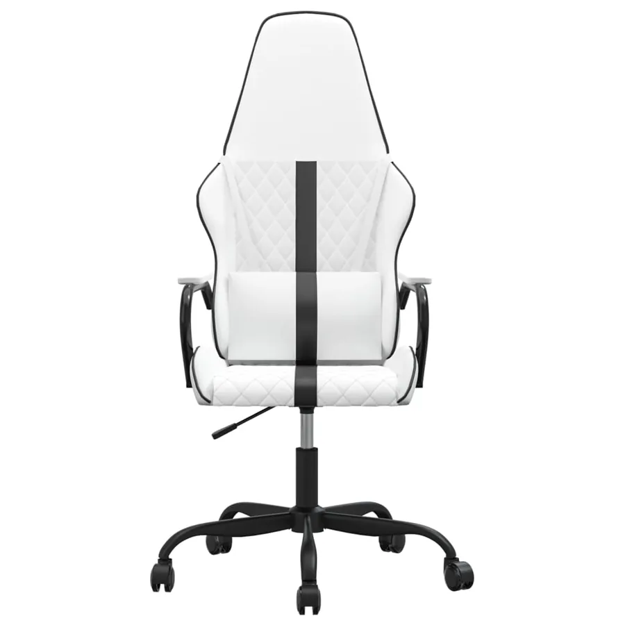 Chaise de jeu Blanc et noir Similicuir - 3