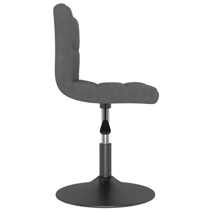 Chaise pivotante de salle à manger Gris foncé Velours - 3