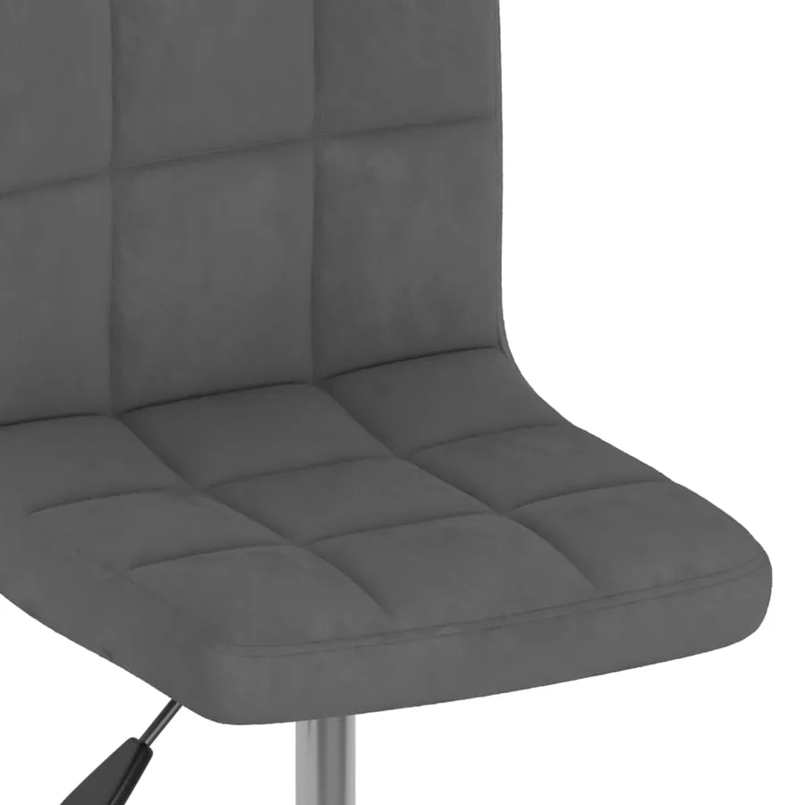 Chaise pivotante de salle à manger Gris foncé Velours - 6