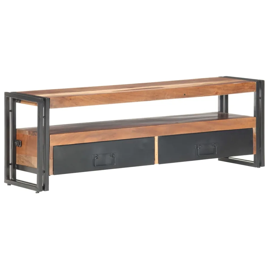 Meuble TV 120x30x40 cm Bois solide - 9