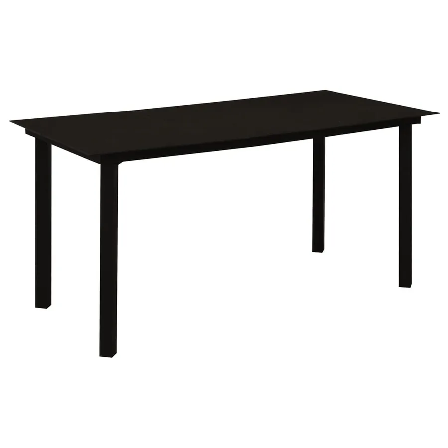 Ensemble à manger de jardin 5 pcs Noir Rotin PVC - 7