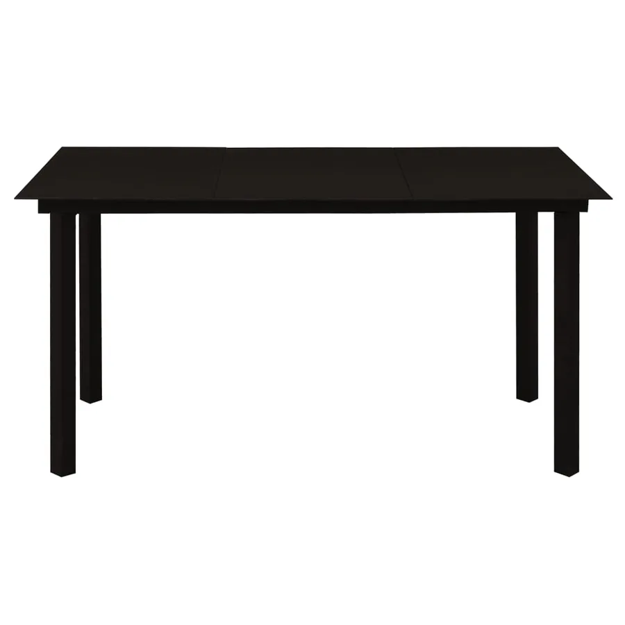 Ensemble à manger de jardin 5 pcs Noir Rotin PVC - 8