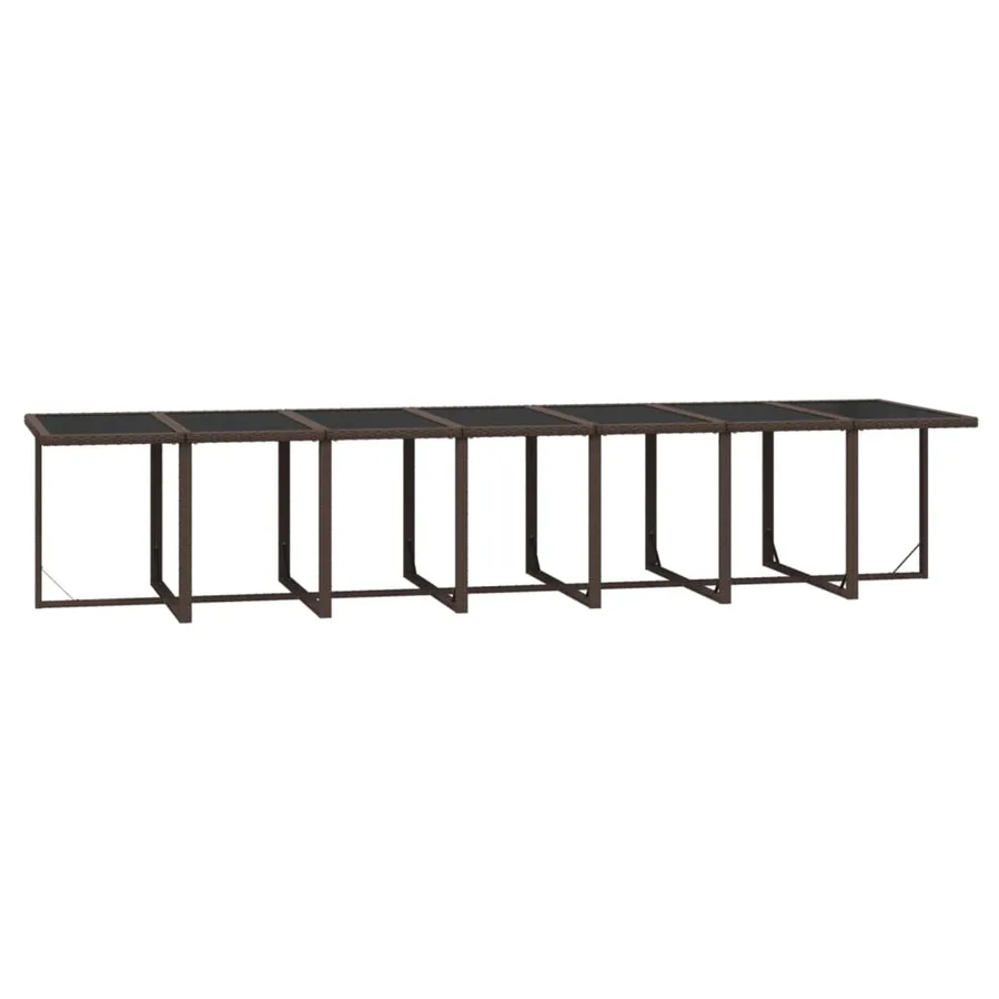 Ensemble à manger de jardin coussins 19 pcs Résine tressée - 7