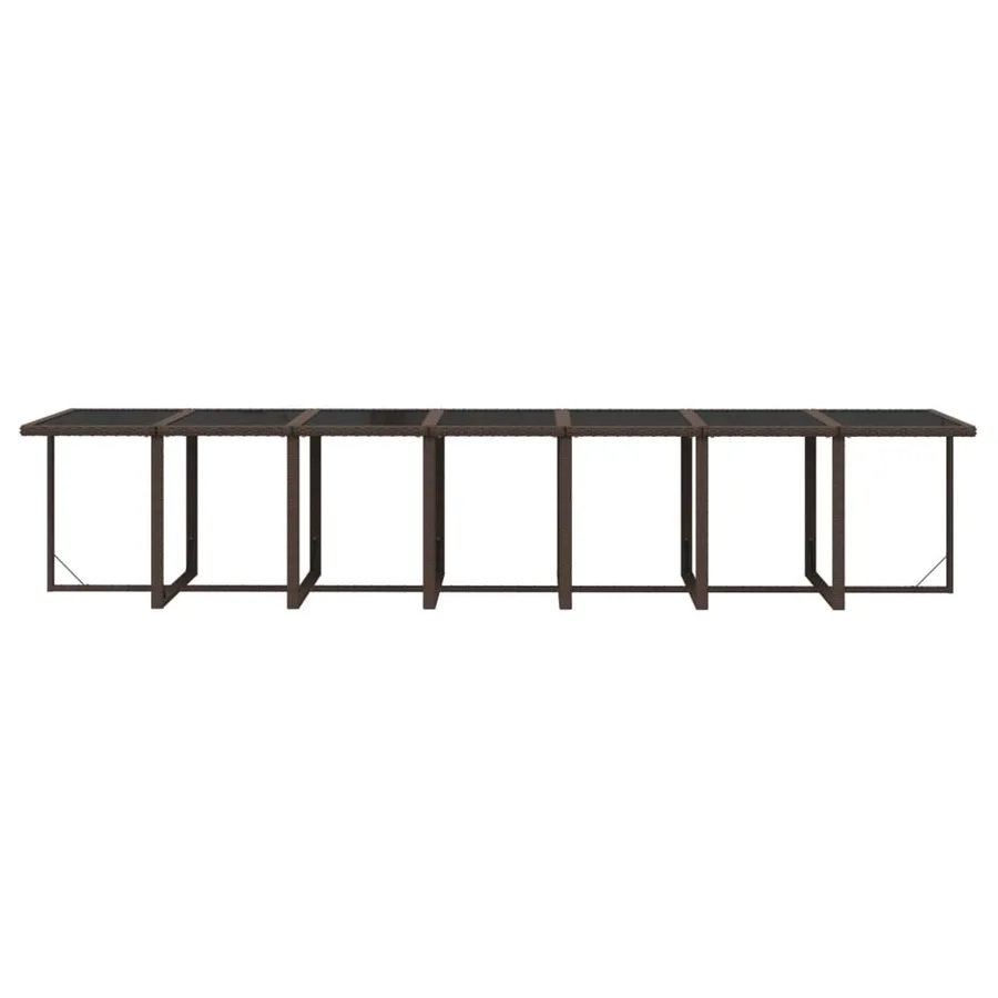 Ensemble à manger de jardin coussins 19 pcs Résine tressée - 8