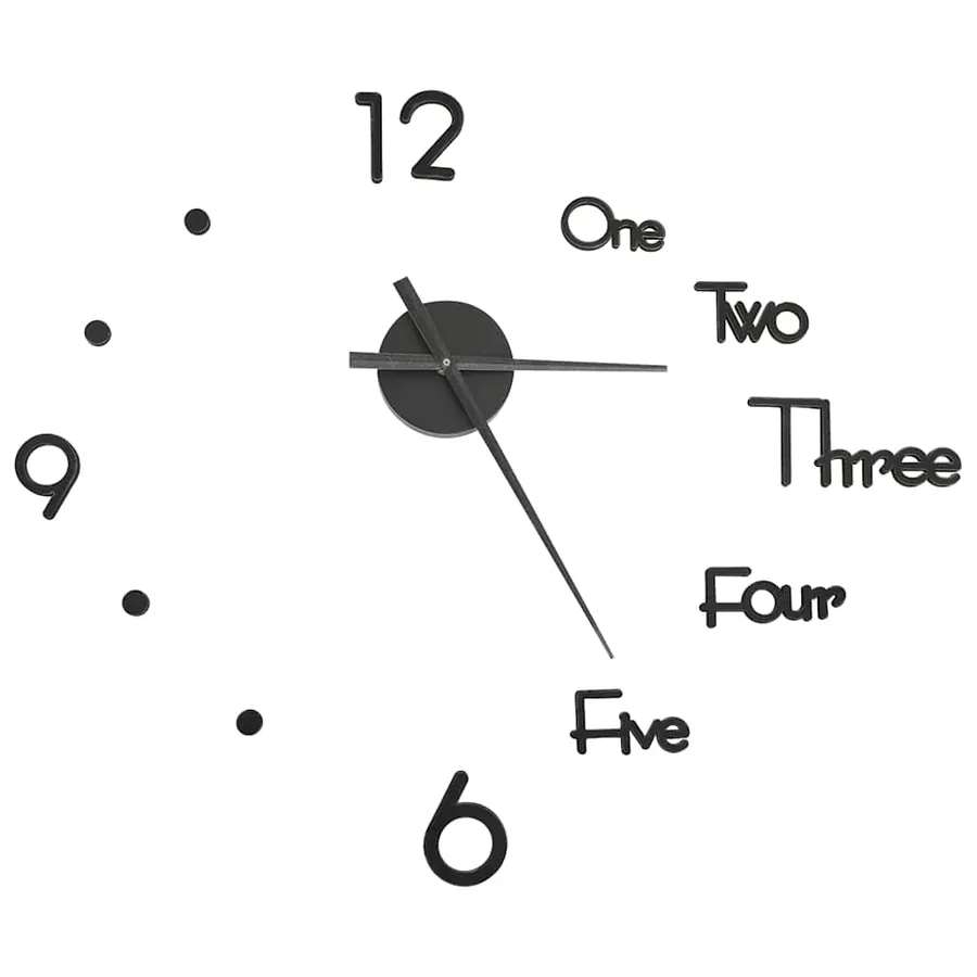 Horloge murale 3D Design moderne Noir 100 cm XXL - 2