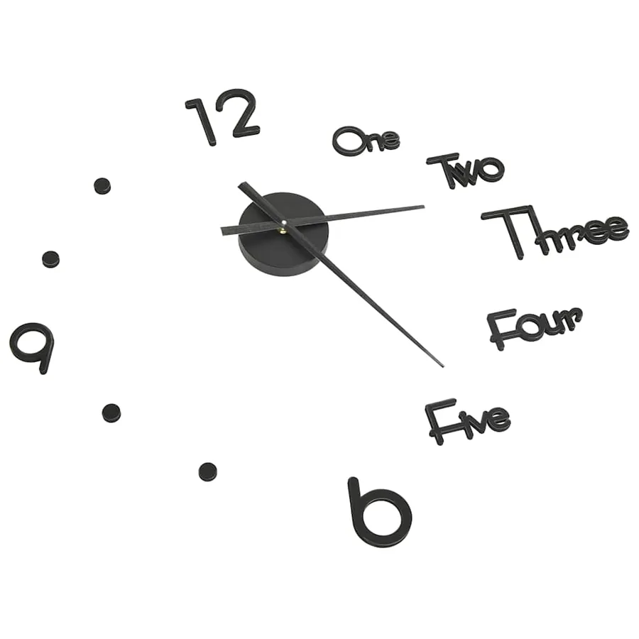 Horloge murale 3D Design moderne Noir 100 cm XXL - 3