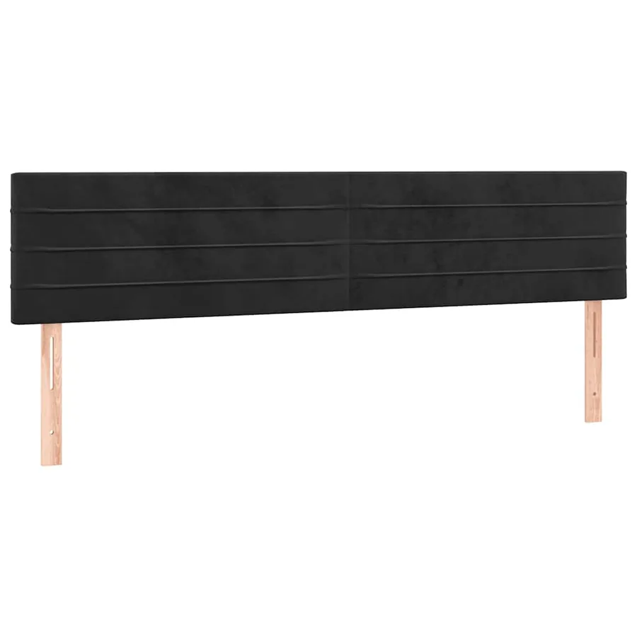 Sommier à lattes de lit et matelas Noir 200x200 cm Velours - 6