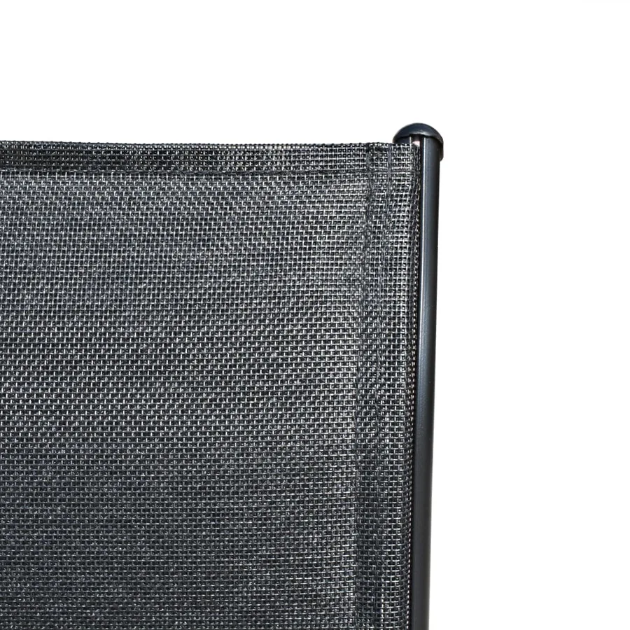 Mobilier de salle à manger d'extérieur 5 pcs Acier Noir - 10
