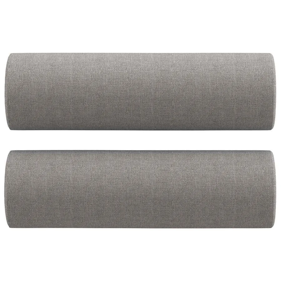 Canapé 3 places et oreillers et coussins Gris clair 180cm Tissu - 5
