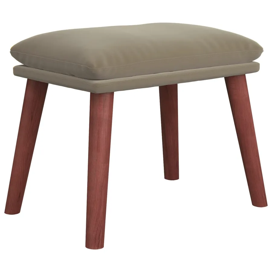 Chaise de relaxation avec repose-pied Gris clair Velours - 5