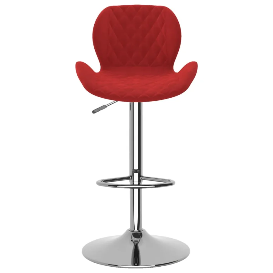 Tabourets de bar lot de 2 rouge bordeaux velours - 4