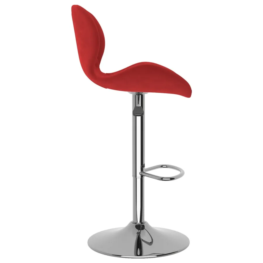 Tabourets de bar lot de 2 rouge bordeaux velours - 5