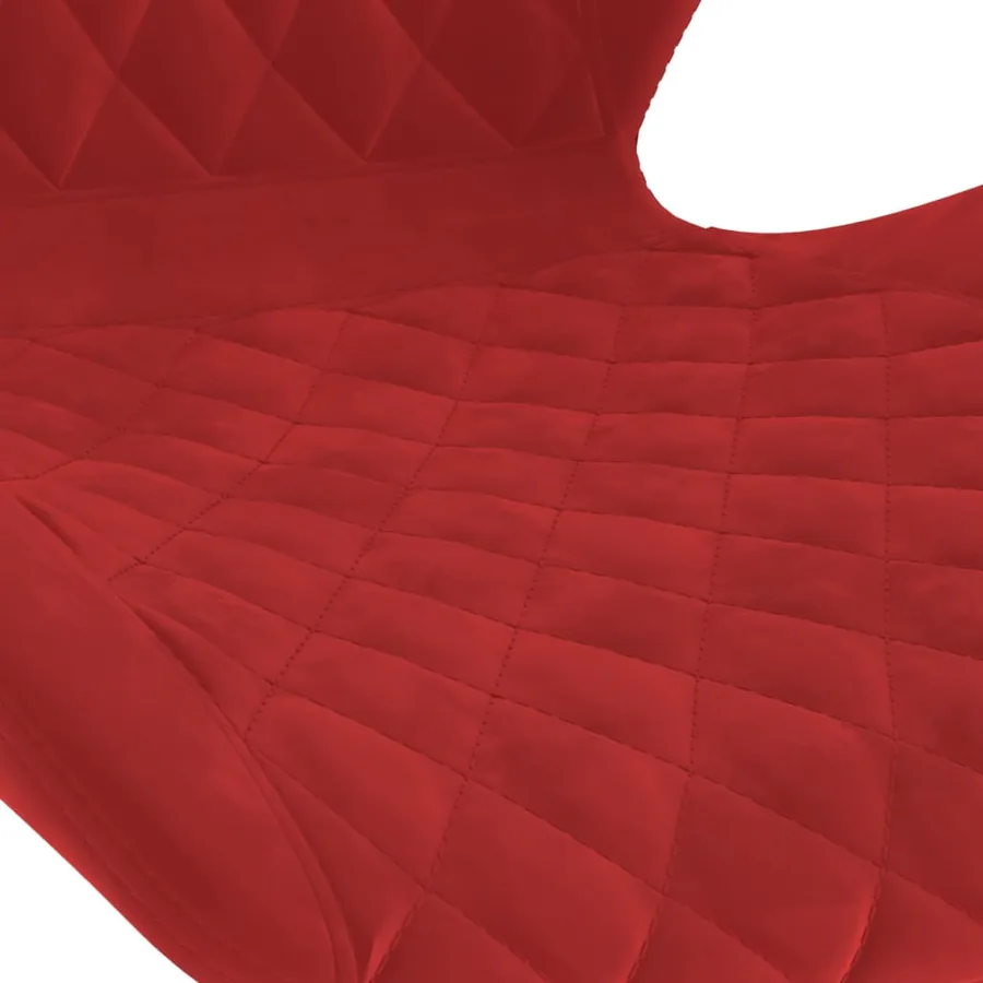 Tabourets de bar lot de 2 rouge bordeaux velours - 7