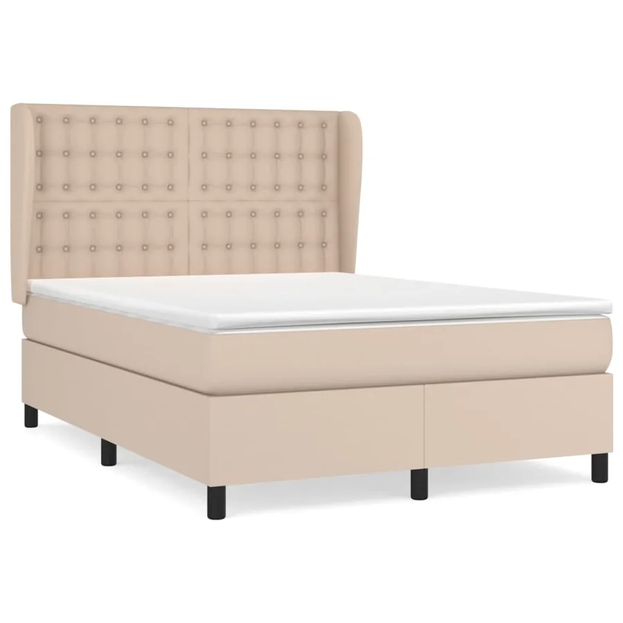 Sommier à lattes de lit avec matelas Cappuccino 140x200 cm - 2