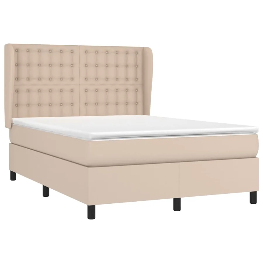 Sommier à lattes de lit avec matelas Cappuccino 140x200 cm - 3