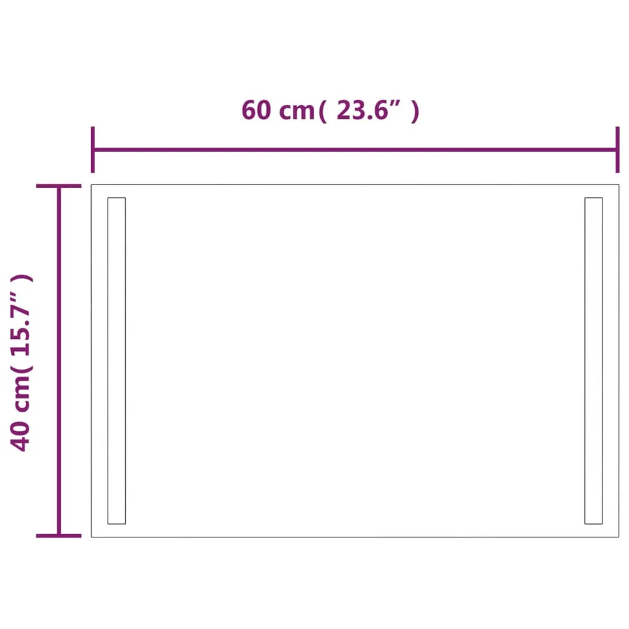 Miroir de salle de bain à LED 40x60 cm - 5